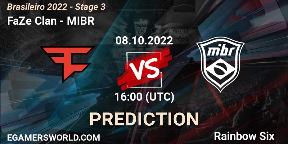 FaZe Clan vs MIBR: Betting TIp, Match Prediction. 08.10.22. Rainbow Six, Brasileirão 2022 - Stage 3