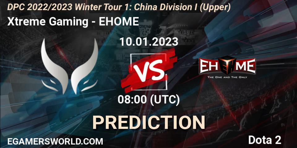 Xtreme Gaming vs EHOME: Betting TIp, Match Prediction. 10.01.2023 at 07:55. Dota 2, DPC 2022/2023 Winter Tour 1: CN Division I (Upper)