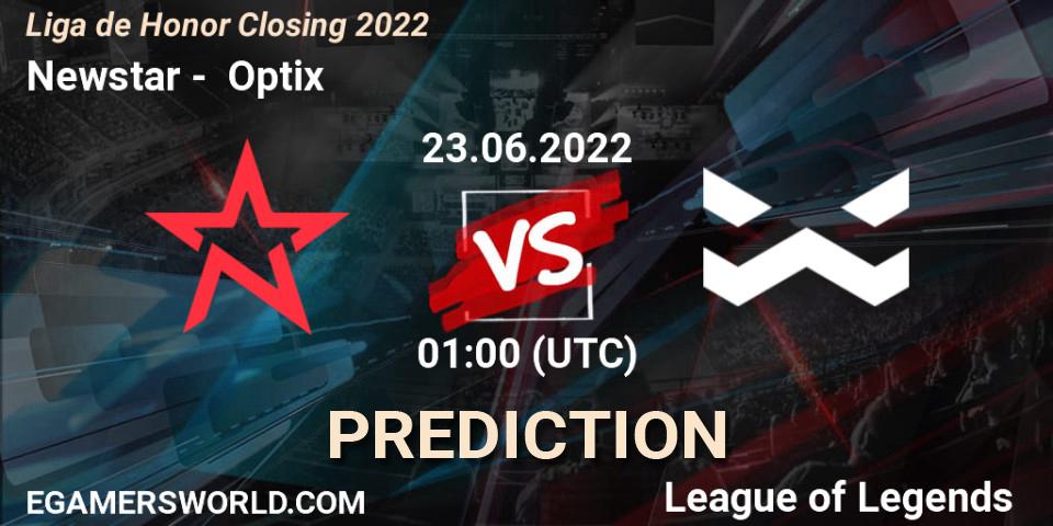 Newstar vs Optix: Betting TIp, Match Prediction. 23.06.22. LoL, Liga de Honor Closing 2022
