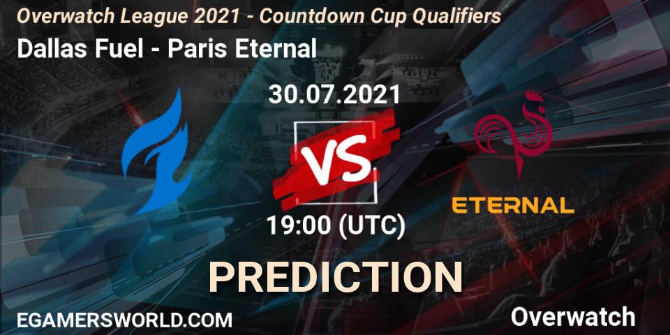 Dallas Fuel vs Paris Eternal: Betting TIp, Match Prediction. 30.07.21. Overwatch, Overwatch League 2021 - Countdown Cup Qualifiers