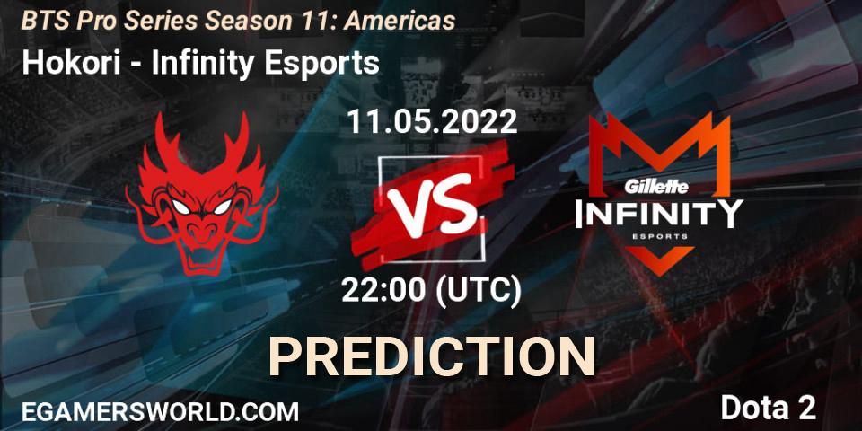 Hokori vs Infinity Esports: Betting TIp, Match Prediction. 11.05.2022 at 22:06. Dota 2, BTS Pro Series Season 11: Americas