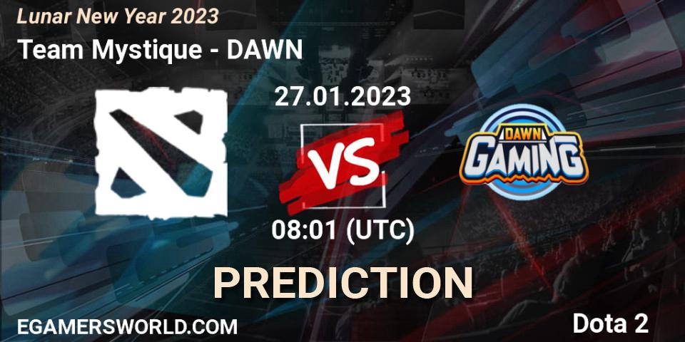 Team Mystique vs DAWN: Betting TIp, Match Prediction. 27.01.23. Dota 2, Lunar New Year 2023