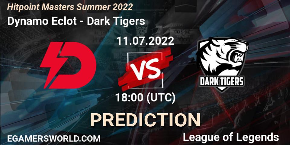 Dynamo Eclot vs Dark Tigers: Betting TIp, Match Prediction. 11.07.2022 at 18:10. LoL, Hitpoint Masters Summer 2022