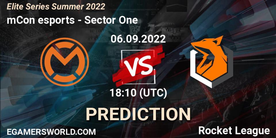 mCon esports vs Sector One: Betting TIp, Match Prediction. 06.09.22. Rocket League, Elite Series Summer 2022