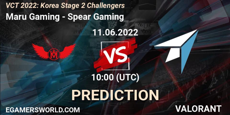 Maru Gaming vs Spear Gaming: Betting TIp, Match Prediction. 11.06.2022 at 10:30. VALORANT, VCT 2022: Korea Stage 2 Challengers