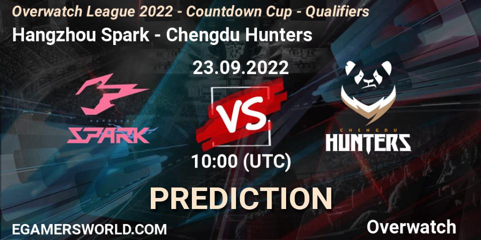 Hangzhou Spark vs Chengdu Hunters: Betting TIp, Match Prediction. 23.09.22. Overwatch, Overwatch League 2022 - Countdown Cup - Qualifiers