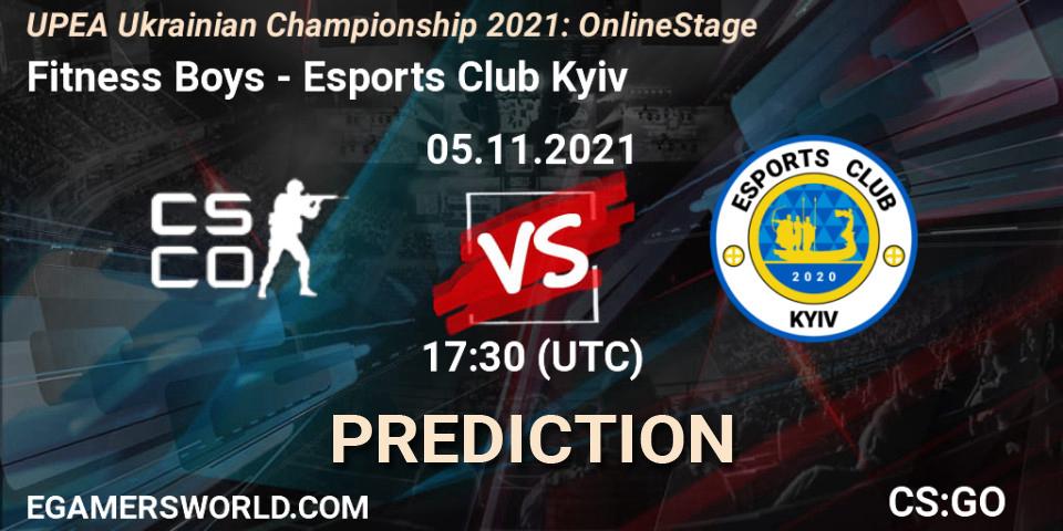 Fitness Boys vs Esports Club Kyiv: Betting TIp, Match Prediction. 05.11.2021 at 17:30. Counter-Strike (CS2), UPEA Ukrainian Championship 2021: Online Stage
