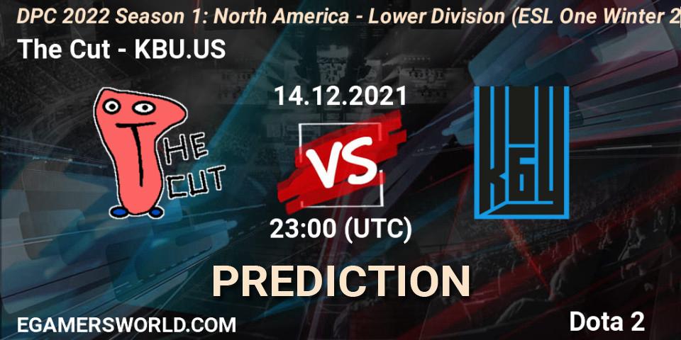 The Cut vs KBU.US: Betting TIp, Match Prediction. 14.12.2021 at 22:56. Dota 2, DPC 2022 Season 1: North America - Lower Division (ESL One Winter 2021)