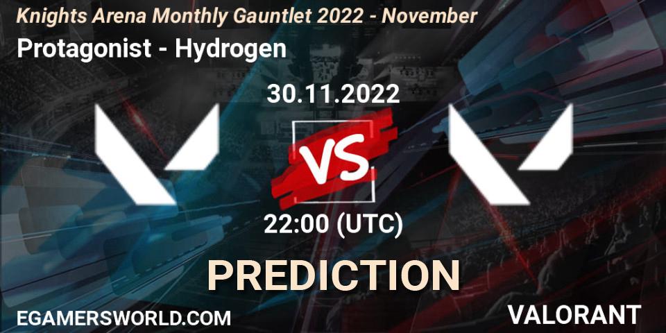 Protagonist vs Hydrogen: Betting TIp, Match Prediction. 30.11.22. VALORANT, Knights Arena Monthly Gauntlet 2022 - November