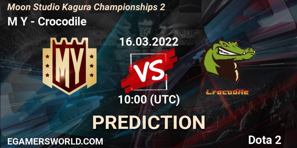 M Y vs Crocodile: Betting TIp, Match Prediction. 16.03.2022 at 10:44. Dota 2, Moon Studio Kagura Championships 2