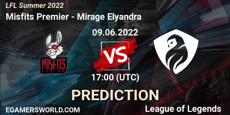 Misfits Premier vs Mirage Elyandra: Betting TIp, Match Prediction. 09.06.22. LoL, LFL Summer 2022