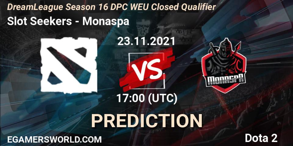 Slot Seekers vs Monaspa: Betting TIp, Match Prediction. 23.11.21. Dota 2, DPC 2022 Season 1: Euro - Closed Qualifier (DreamLeague Season 16)
