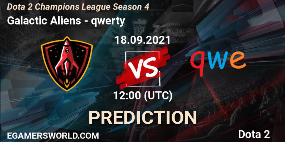 Galactic Aliens vs qwerty: Betting TIp, Match Prediction. 18.09.21. Dota 2, Dota 2 Champions League Season 4