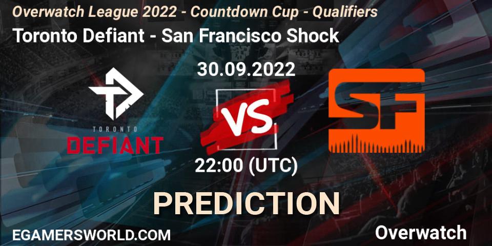 Toronto Defiant vs San Francisco Shock: Betting TIp, Match Prediction. 30.09.22. Overwatch, Overwatch League 2022 - Countdown Cup - Qualifiers