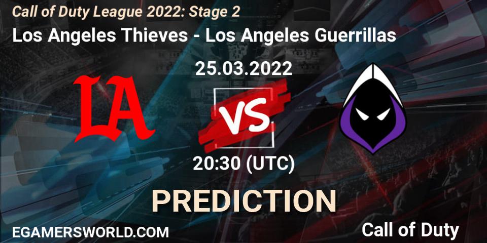 Los Angeles Thieves vs Los Angeles Guerrillas: Betting TIp, Match Prediction. 25.03.2022 at 20:30. Call of Duty, Call of Duty League 2022: Stage 2