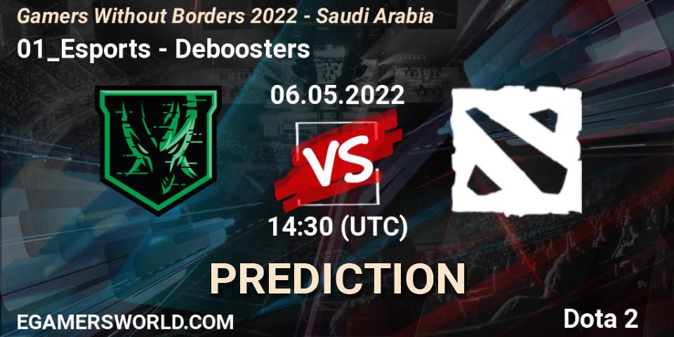 01_Esports vs Deboosters: Betting TIp, Match Prediction. 06.05.2022 at 15:30. Dota 2, Gamers Without Borders 2022 - Saudi Arabia