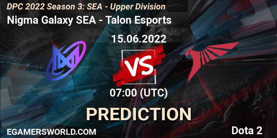 Nigma Galaxy SEA vs Talon Esports: Betting TIp, Match Prediction. 15.06.2022 at 07:02. Dota 2, DPC SEA 2021/2022 Tour 3: Division I