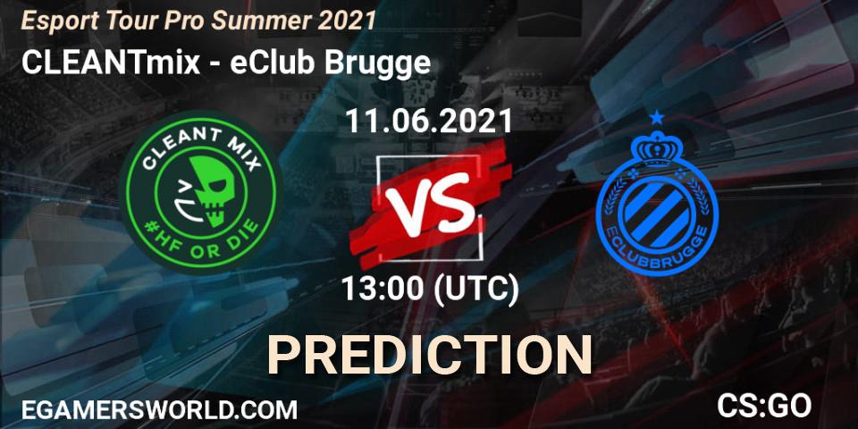 CLEANTmix vs Club Brugge: Betting TIp, Match Prediction. 11.06.2021 at 13:00. Counter-Strike (CS2), Esport Tour Pro Summer 2021