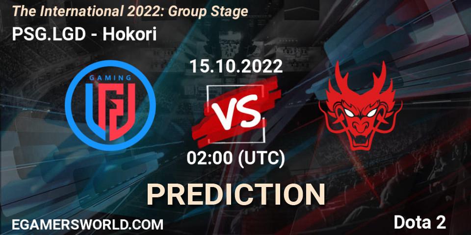 PSG.LGD vs Hokori: Betting TIp, Match Prediction. 15.10.2022 at 02:27. Dota 2, The International 2022: Group Stage