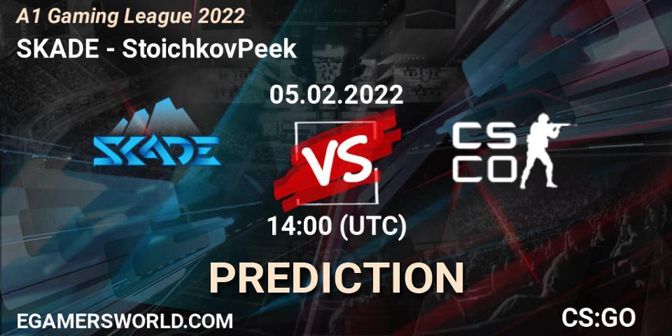 SKADE vs StoichkovPeek: Betting TIp, Match Prediction. 05.02.22. CS2 (CS:GO), A1 Gaming League 2022