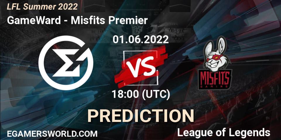 GameWard vs Misfits Premier: Betting TIp, Match Prediction. 01.06.22. LoL, LFL Summer 2022