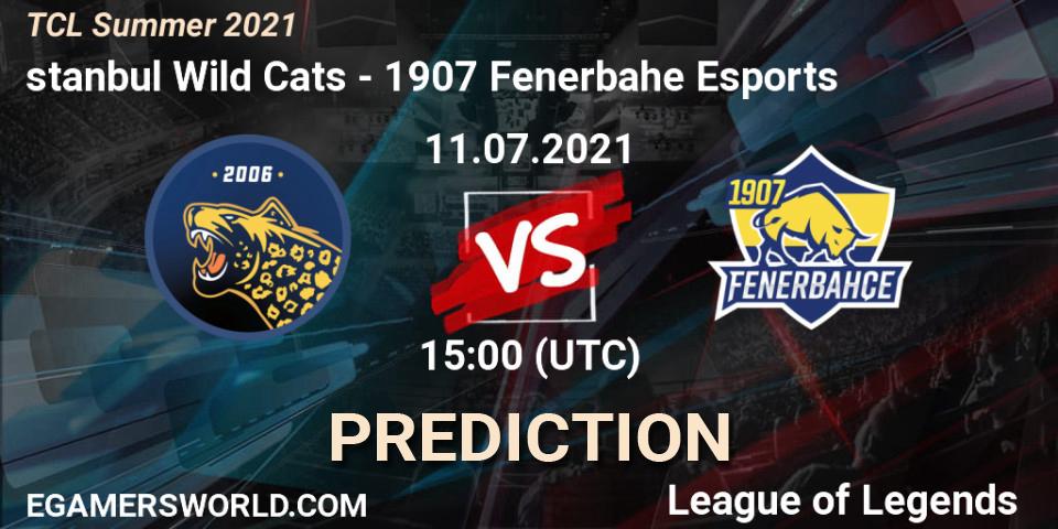 İstanbul Wild Cats vs 1907 Fenerbahçe Esports: Betting TIp, Match Prediction. 11.07.2021 at 15:00. LoL, TCL Summer 2021