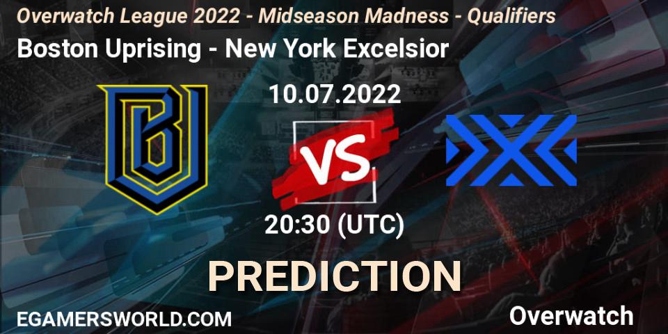 Boston Uprising vs New York Excelsior: Betting TIp, Match Prediction. 10.07.22. Overwatch, Overwatch League 2022 - Midseason Madness - Qualifiers