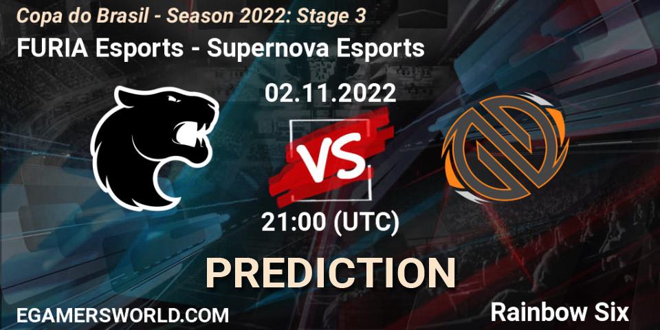 FURIA Esports vs Supernova Esports: Betting TIp, Match Prediction. 02.11.22. Rainbow Six, Copa do Brasil - Season 2022: Stage 3