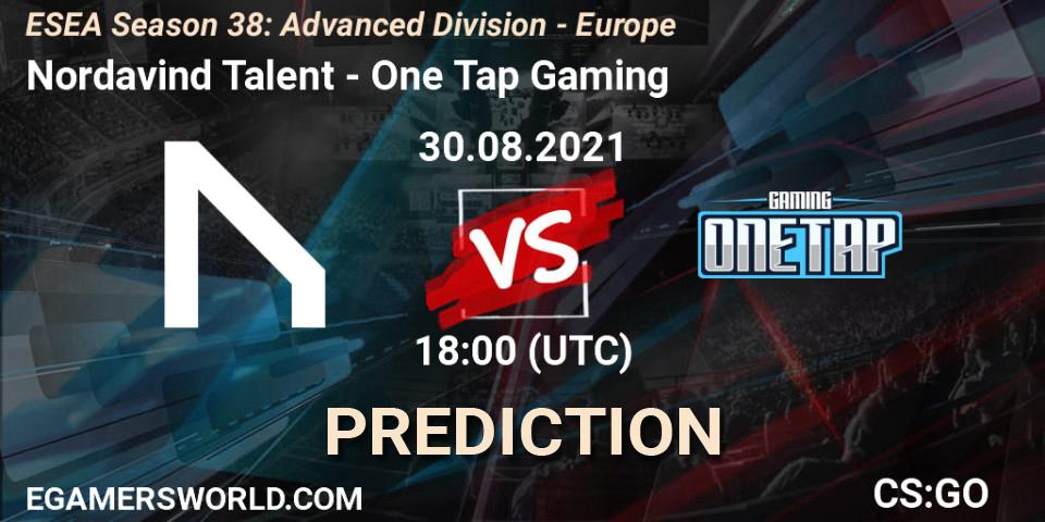 Nordavind Talent vs One Tap Gaming: Betting TIp, Match Prediction. 30.08.2021 at 18:00. Counter-Strike (CS2), ESEA Season 38: Advanced Division - Europe