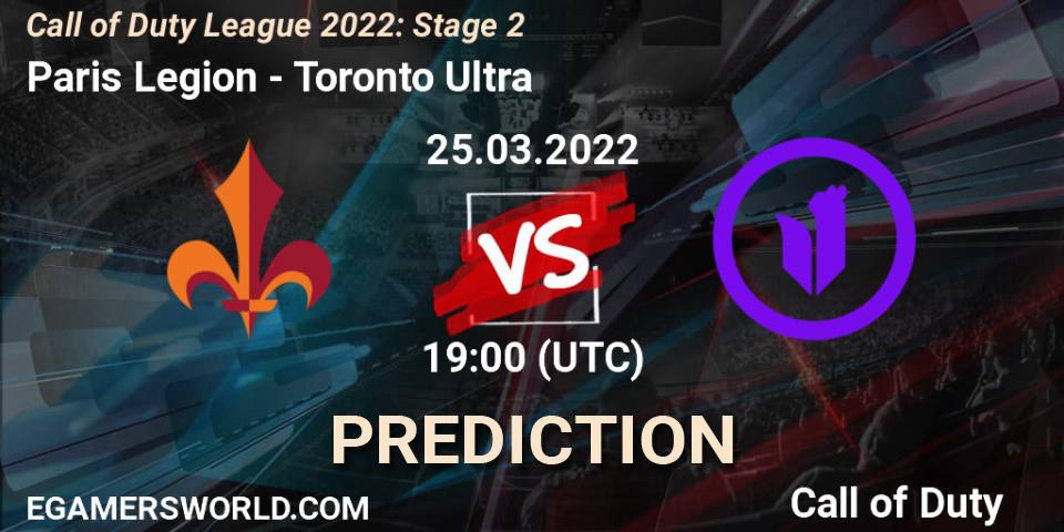 Paris Legion vs Toronto Ultra: Betting TIp, Match Prediction. 25.03.2022 at 19:00. Call of Duty, Call of Duty League 2022: Stage 2