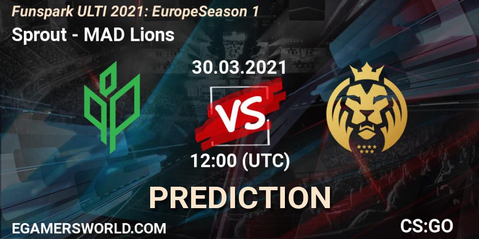 Sprout vs MAD Lions: Betting TIp, Match Prediction. 30.03.2021 at 12:00. Counter-Strike (CS2), Funspark ULTI 2021: Europe Season 1