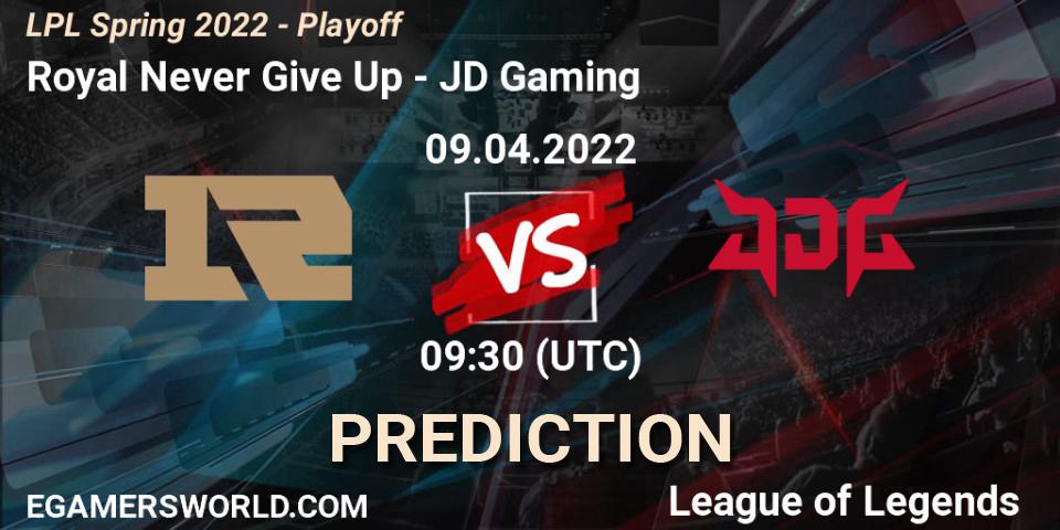 Royal Never Give Up vs JD Gaming: Betting TIp, Match Prediction. 13.04.22. LoL, LPL Spring 2022 - Playoff