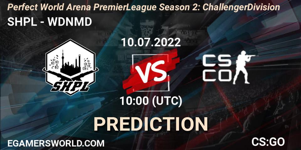 SHPL vs WDNMD: Betting TIp, Match Prediction. 10.07.2022 at 10:00. Counter-Strike (CS2), Perfect World Arena Premier League Season 2: Challenger Division