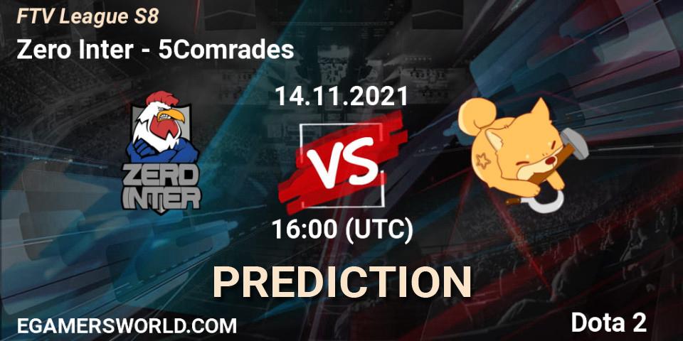 Zero Inter vs 5Comrades: Betting TIp, Match Prediction. 26.11.2021 at 20:09. Dota 2, FroggedTV League Season 8