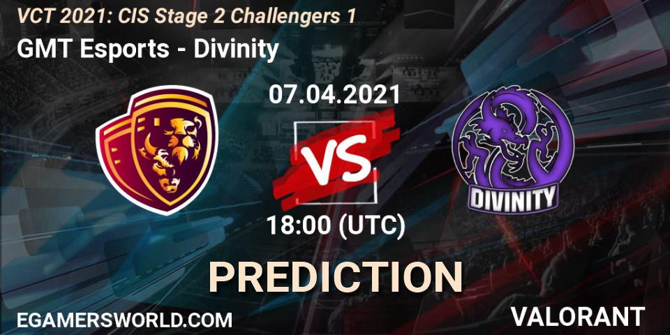 GMT Esports vs Divinity: Betting TIp, Match Prediction. 07.04.21. VALORANT, VCT 2021: CIS Stage 2 Challengers 1