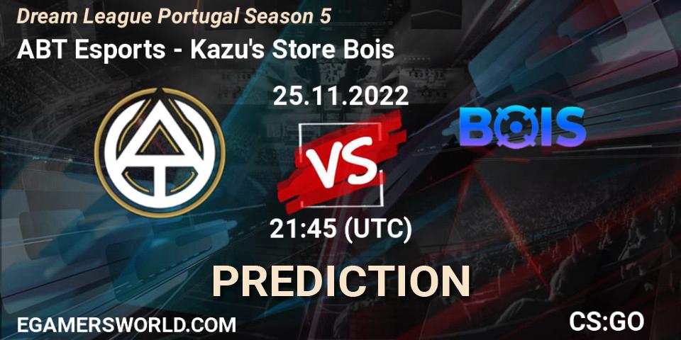 ABT Esports vs Kazu's Store Bois: Betting TIp, Match Prediction. 25.11.22. CS2 (CS:GO), Dream League Portugal Season 5
