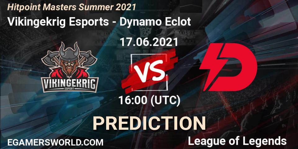 Vikingekrig Esports vs Dynamo Eclot: Betting TIp, Match Prediction. 17.06.2021 at 16:30. LoL, Hitpoint Masters Summer 2021