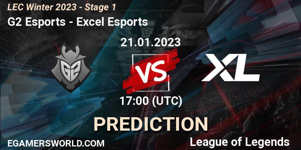 G2 Esports vs Excel Esports: Betting TIp, Match Prediction. 21.01.23. LoL, LEC Winter 2023 - Stage 1