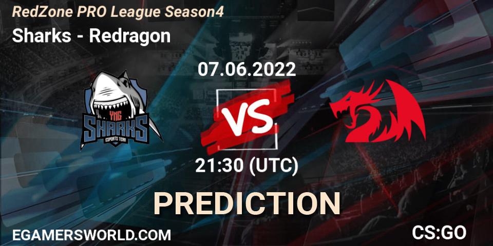 Sharks vs Redragon: Betting TIp, Match Prediction. 07.06.2022 at 21:30. Counter-Strike (CS2), RedZone PRO League Season 4