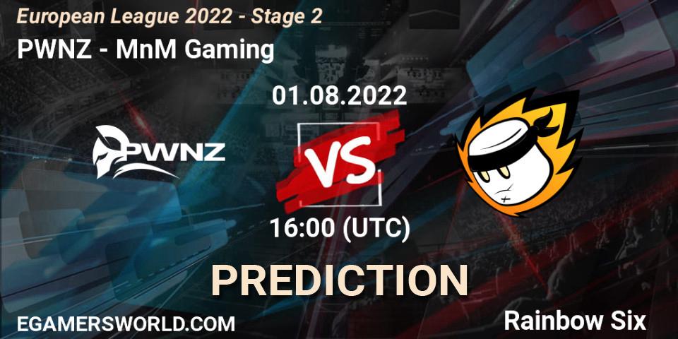 PWNZ vs MnM Gaming: Betting TIp, Match Prediction. 01.08.2022 at 17:15. Rainbow Six, European League 2022 - Stage 2