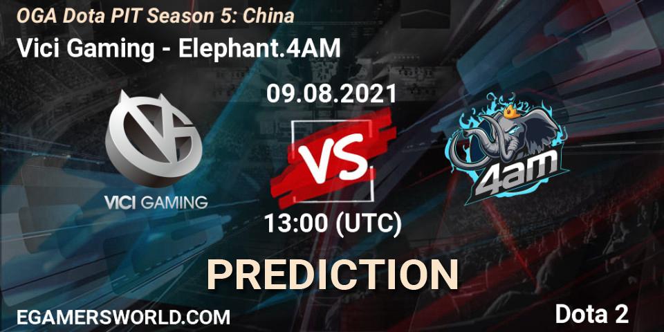 Vici Gaming vs Elephant.4AM: Betting TIp, Match Prediction. 09.08.21. Dota 2, OGA Dota PIT Season 5: China