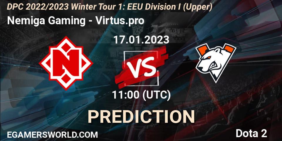 Nemiga Gaming vs Virtus.pro: Betting TIp, Match Prediction. 17.01.23. Dota 2, DPC 2022/2023 Winter Tour 1: EEU Division I (Upper)