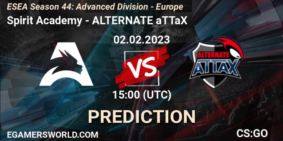 Spirit Academy vs ALTERNATE aTTaX: Betting TIp, Match Prediction. 02.02.23. CS2 (CS:GO), ESEA Season 44: Advanced Division - Europe
