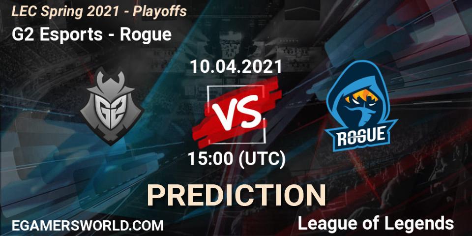 G2 Esports vs Rogue: Betting TIp, Match Prediction. 10.04.21. LoL, LEC Spring 2021 - Playoffs