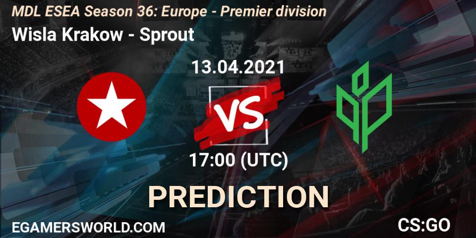 Wisla Krakow vs Sprout: Betting TIp, Match Prediction. 13.04.2021 at 17:00. Counter-Strike (CS2), MDL ESEA Season 36: Europe - Premier division