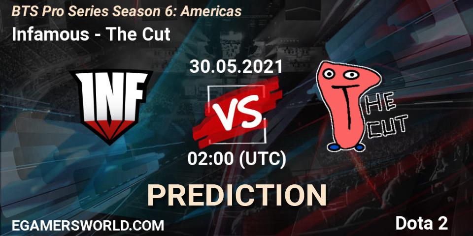 Infamous vs The Cut: Betting TIp, Match Prediction. 30.05.2021 at 03:54. Dota 2, BTS Pro Series Season 6: Americas