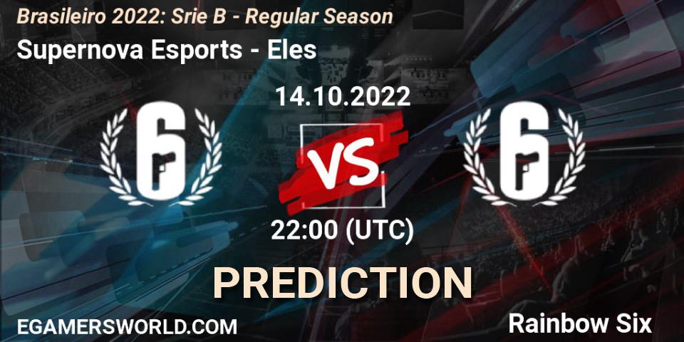 Supernova Esports vs Eles: Betting TIp, Match Prediction. 14.10.22. Rainbow Six, Brasileirão 2022: Série B - Regular Season