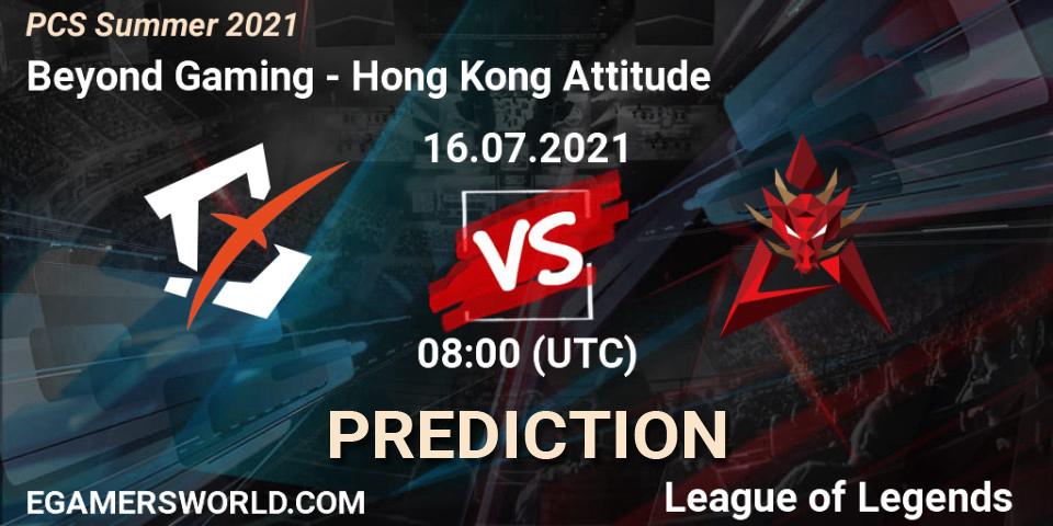 Beyond Gaming vs Hong Kong Attitude: Betting TIp, Match Prediction. 16.07.2021 at 08:00. LoL, PCS Summer 2021
