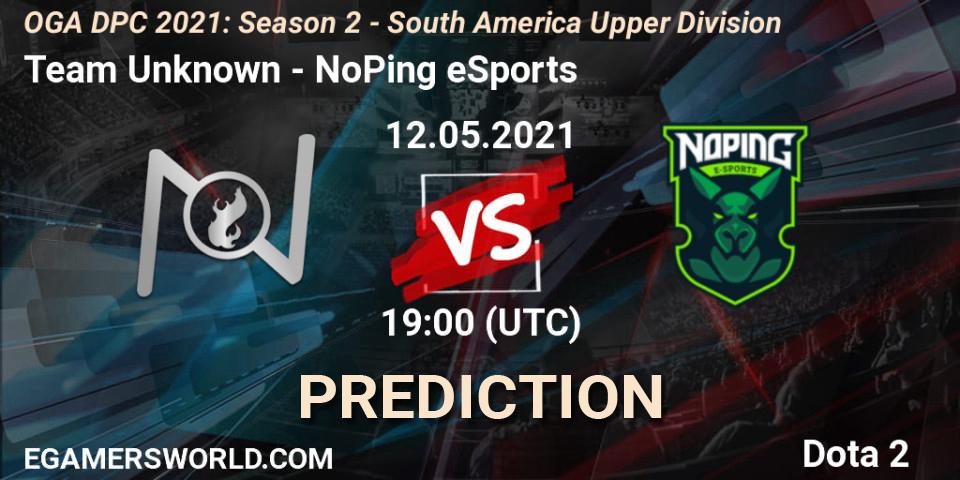 Team Unknown vs NoPing eSports: Betting TIp, Match Prediction. 12.05.2021 at 19:01. Dota 2, OGA DPC 2021: Season 2 - South America Upper Division