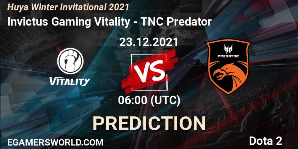 Invictus Gaming Vitality vs TNC Predator: Betting TIp, Match Prediction. 23.12.21. Dota 2, Huya Winter Invitational 2021